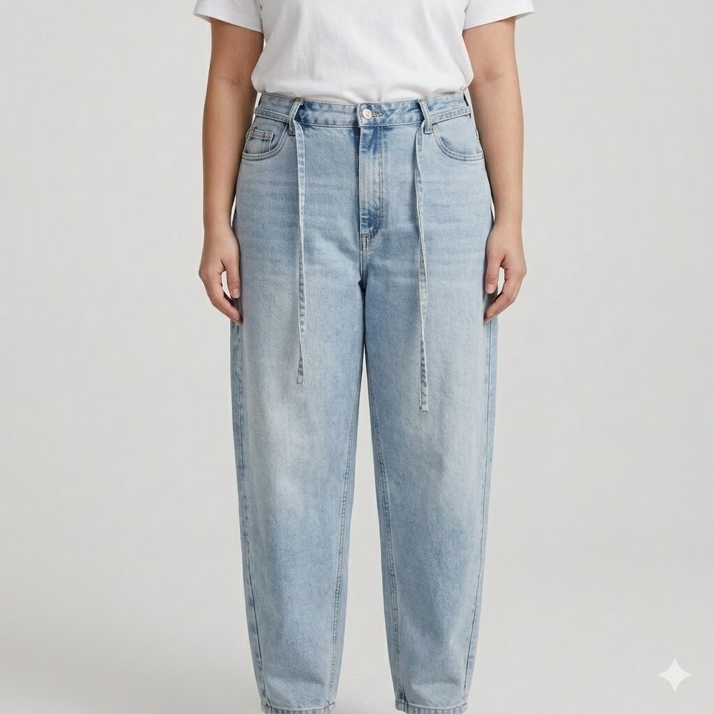 Love, Bonito Light Wash Baggy Wide Leg Jeans Size US 12 EUC
